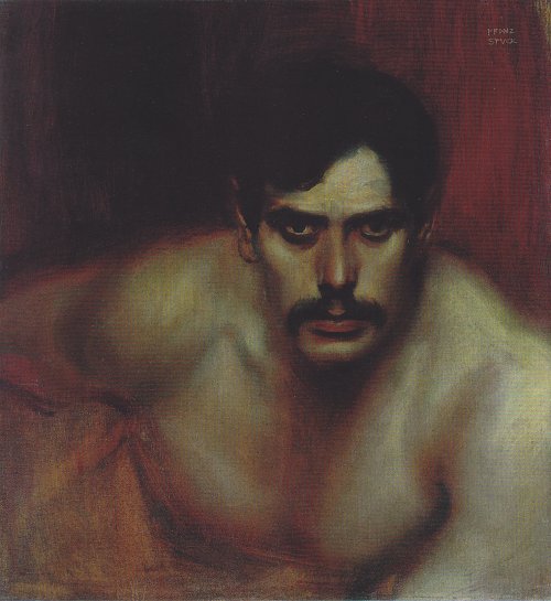 Franz von Stuck Maennlich Portrait Studie ein schlechtes Gewissen Wandbild