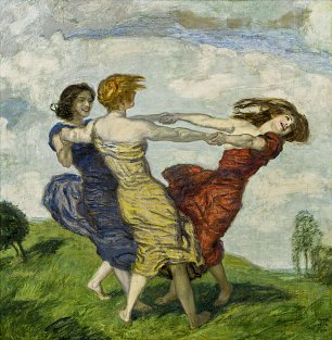 Franz von Stuck Ringelreihen Wandbild