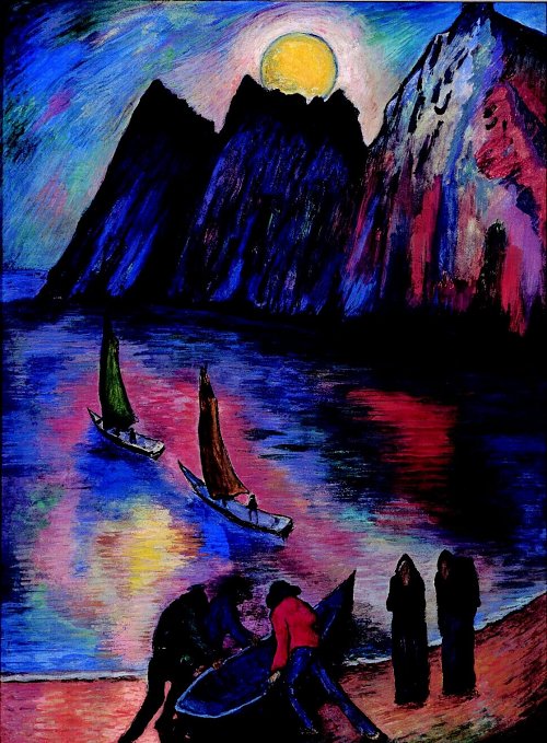 Marianne von Werefkin Der grosse Mond Wandbild