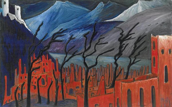 Marianne von Werefkin Die rote Stadt Wandbild