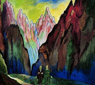 Marianne von Werefkin Mit dem Ruecken zum Leben Wandbild