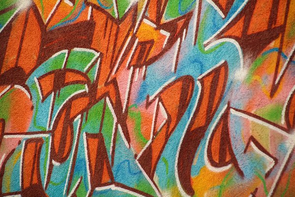 Kunstvolles Graffiti Wandbild