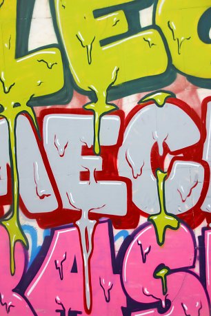 Schoenes Graffiti Wandbild