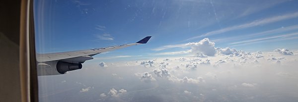 Blick aus Flugzeug