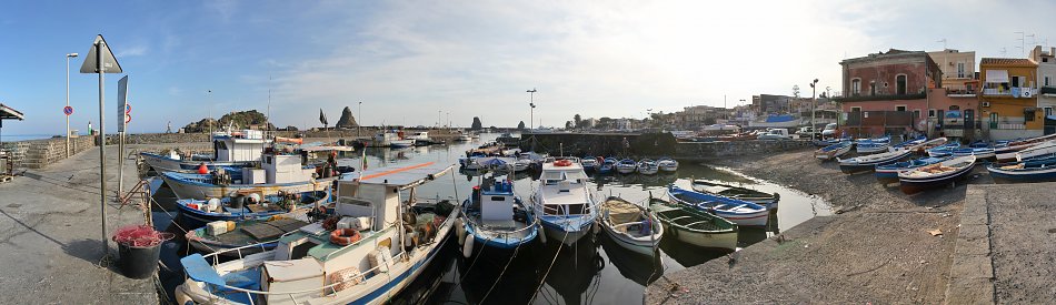 Fischerhafen AciCastello Wandbild