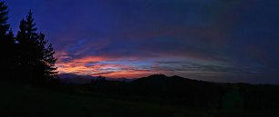 Leuchtender Abendhimmel Wandbild