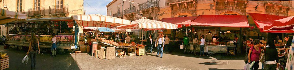 Markt von Syrakus Wandbild