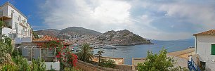 Mediterrane Stadt Dorf Meer Wandbild