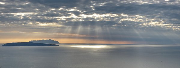 Meer Wolken Lichtstrahlen