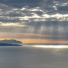 Meer-Wolken-Lichtstrahlen