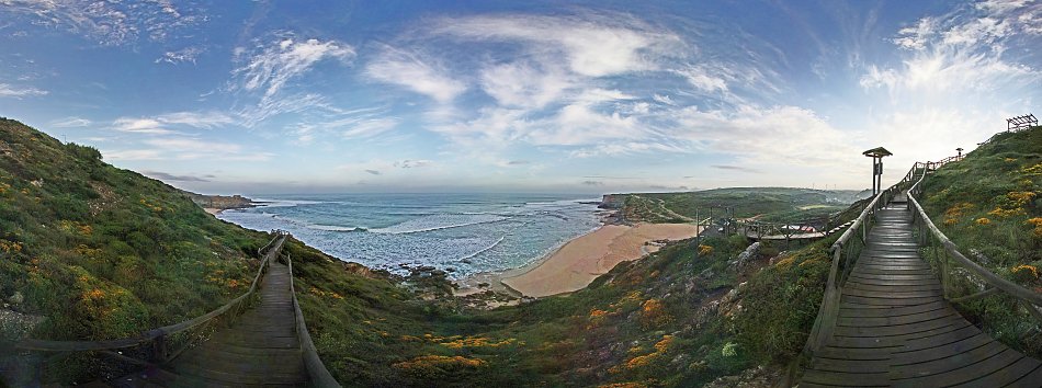 Zwei Wege am Meer Wandbild