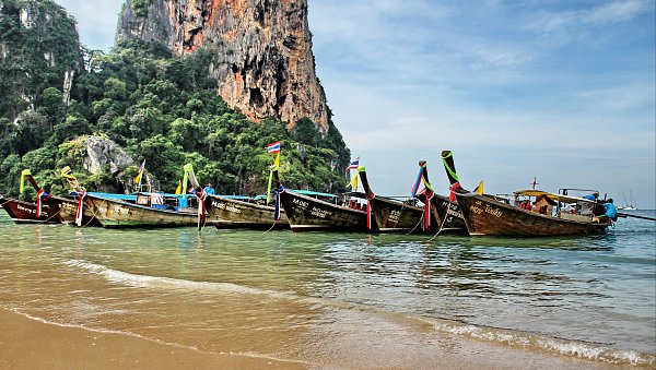 Boote Thailand Wandbild