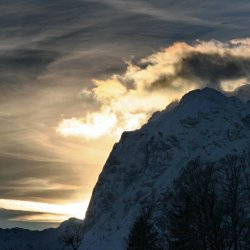 Alpen-Sonnenuntergang