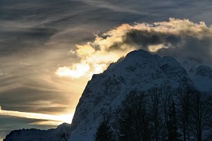 Alpen Sonnenuntergang Wandbild