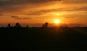 Romantischer Sonnenuntergang Wandbild