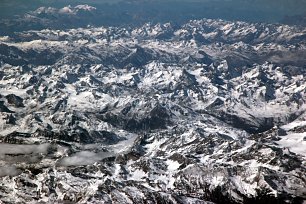 Alpen von oben Wandbild