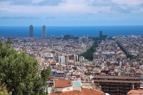 Aussicht vom ParcGuell Wandbild
