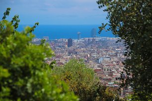 Blick auf die Stadt Wandbild