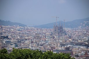 Blick zur Sagrada Familia Wandbild