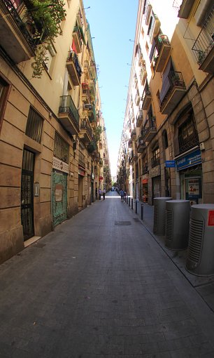Gasse in Barcelona Wandbild