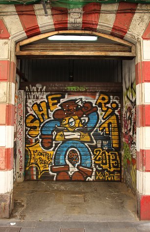 Graffiti in Barcelona Wandbild