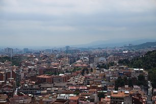 Grauer Himmel ueber Barcelona Wandbild