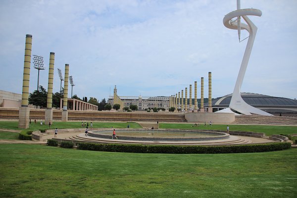 Montjuic Stadtpark in Barcelona Wandbild