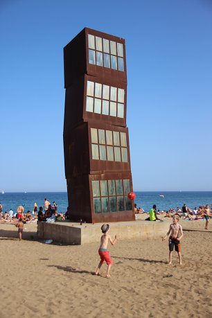 Strandturm Barcelona Wandbild