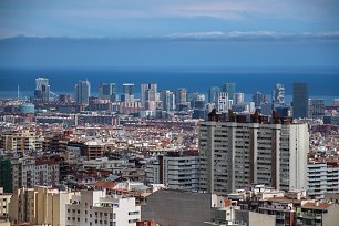 Wolkenkratzer von Barcelona Wandbild