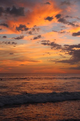 Rote Wolken Wandbild