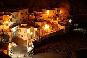 Dorf im Laternenlicht Wandbild