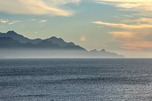 Kueste im Dunstschleier Wandbild