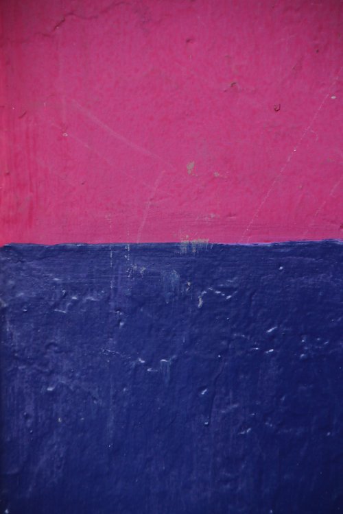 Blau und Rot Wandbild