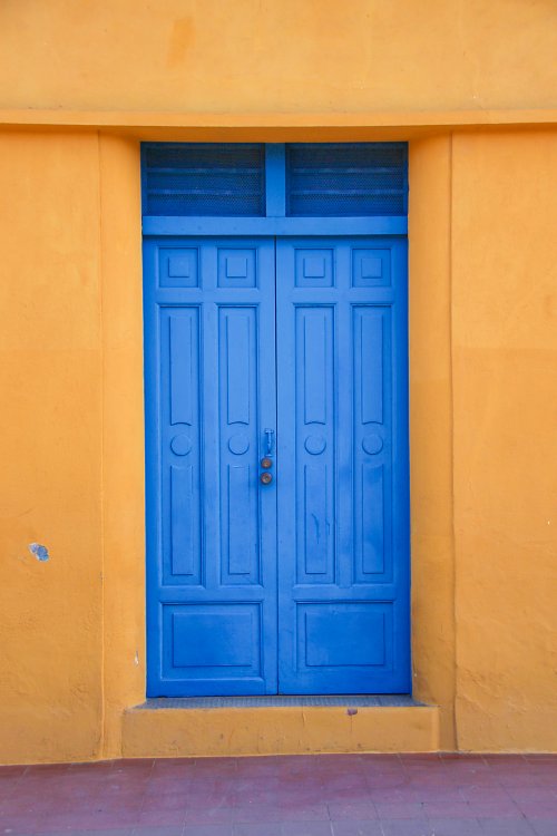 Azurblaue Tuer Wandbild