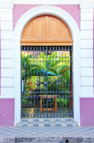 Garten im Wohnraum Wandbild