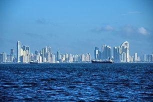 Blick auf Panama Stadt Wandbild
