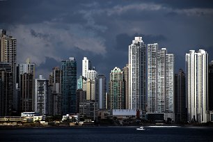 Panama Stadthaeuser Wandbild