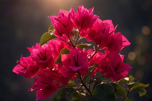 Rote Bougainvillea_2 Wandbild