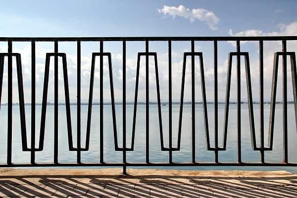 Balkon am Meer Wandbild