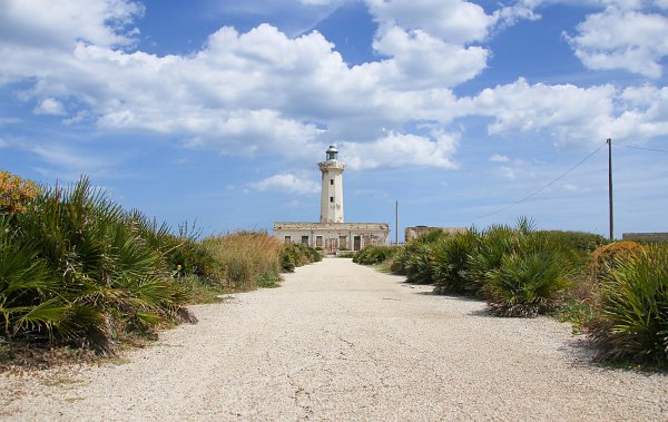 Strasse zum Leuchtturm Wandbild