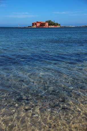 Traumhaus im Meer Wandbild