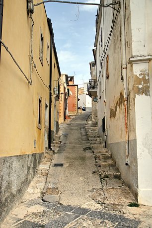 Wohnviertel in Noto Wandbild