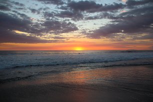 Abend am Strand Wandbild