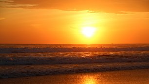 Goldene Strandszene Wandbild