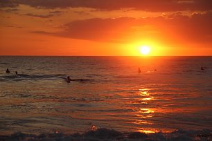 Menschen im Meer Wandbild