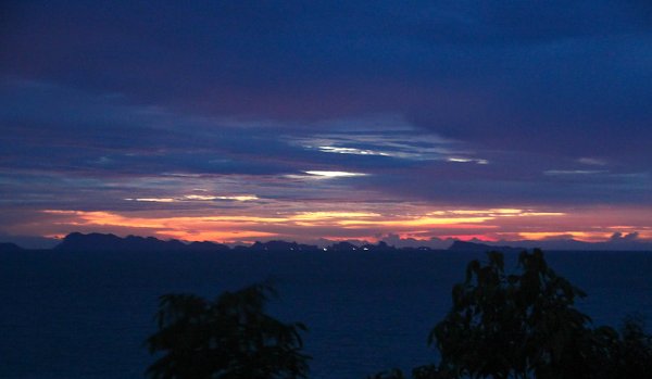 Gluehender Himmel Wandbild