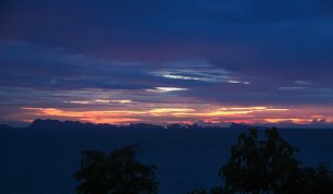 Gluehender Himmel Wandbild