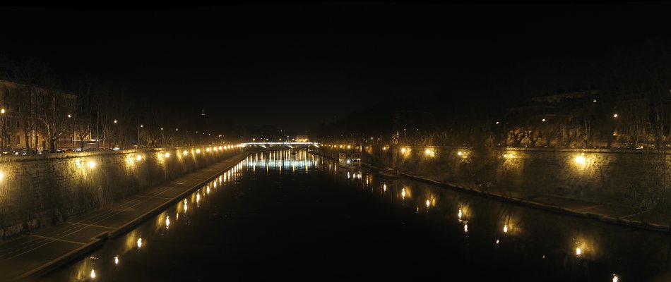 Tiber bei Nacht Wandbild