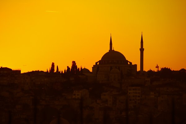 Abendliche Moschee Wandbild