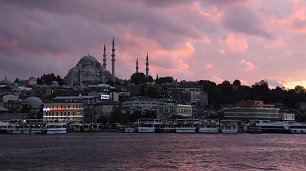Abendpanorama Istanbul Wandbild